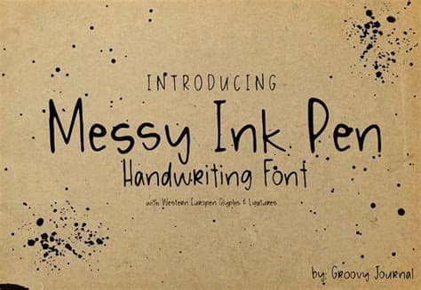 Similar free fonts for messy handwriting font ttf (400). Messy Ink Pen Handwriting Font | Lettering, Handwriting ...