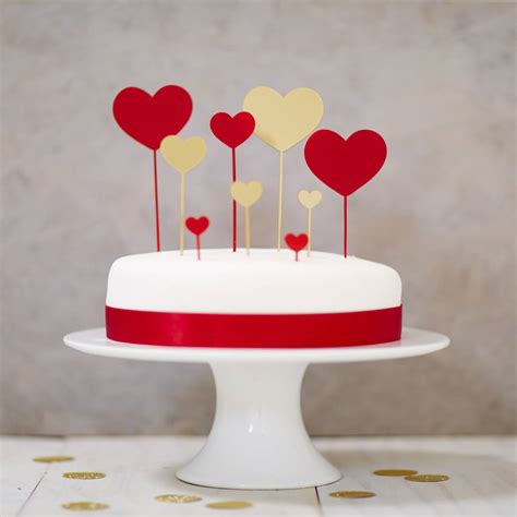 Heart Cake Topper Set By Sophia Victoria Joy