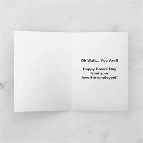 Funny Bosses Day Card Belated Birthday Card Happy