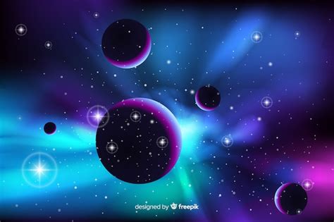Free Vector Abstract Neon Galaxy Background