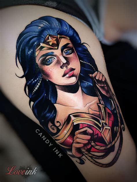 Candy Ink Wonder Woman Tatoo Tatuagem Mulher Maravilha