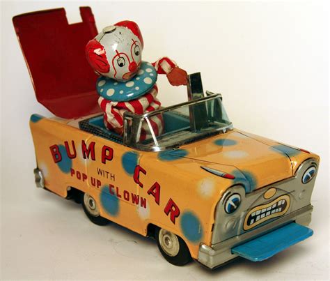 Bump Car With Pop Up Clown Tin Toy おもちゃ 昭和レトロ レトロ