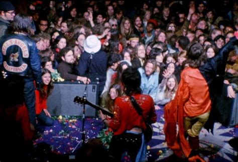 We see footage of their concerts and of them making the sticky fingers album in muscle shoals, alabama. Gimme Shelter (film 1970) - Wikipedia
