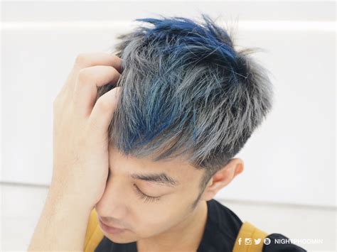 Review ผมสีเงินเหลือบน้ำเงิน How To Silver Blue Hair Nightphoomin
