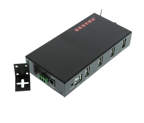 4 Port Rugged Usb 20 Metal Din Rail Mount Hub