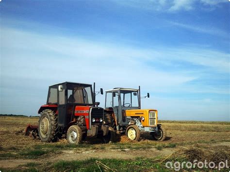 Foto Traktor Ursus C 360 Agregat 21 And Mf 255 Glebozgryzarka