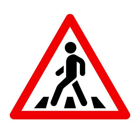 Pedestrian Crossing Sign Illustrations Royalty Free Vector Graphics