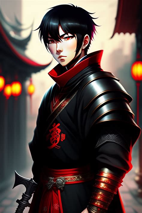 Lexica Anime Style Boy Black Hair Deep Focus Medieval Knight Cloths