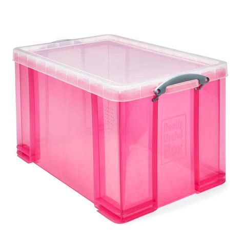 Really Useful Pink 84l Plastic Storage Box Departments Diy At Bandq