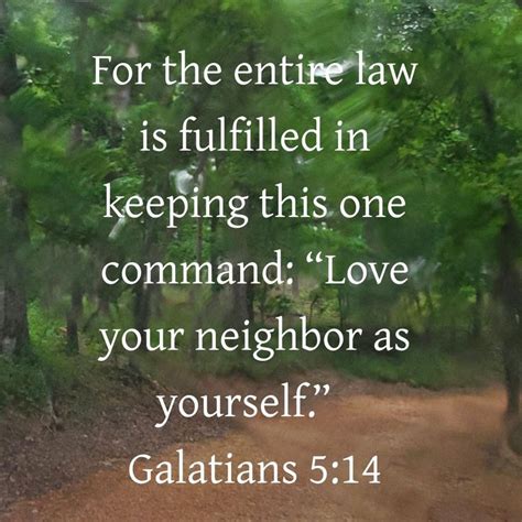 Daily Bible Verse Bible Verses Love Your Neighbour Galatians Love Thy Neighbor Scripture