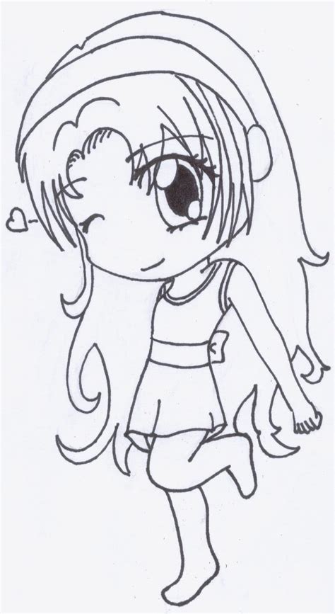 Chibi Girl Uncolored By Guitarmagic On Deviantart