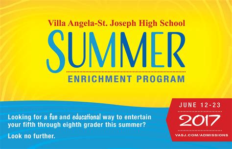 VASJ to offer two Summer Enrichment Programs in June ...