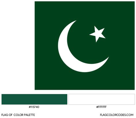 Pakistan Flag Color Codes