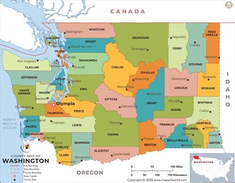 Washington State County Map London Top Attractions Map