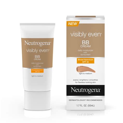 Neutrogena Visibly Even Bb Cream Daily Moisturizer Spf 30 Light Medium