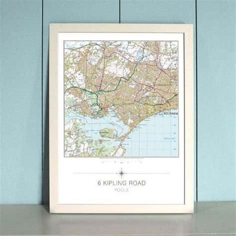 Personalised Your House In The Centre Framed Map Print Framed Maps