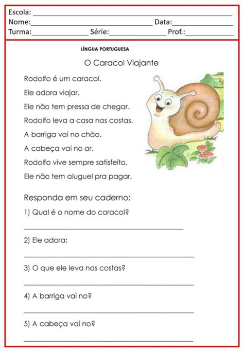 Caderno De Atividades Para PortuguÊs 2 Ano Atividades Para A Educação