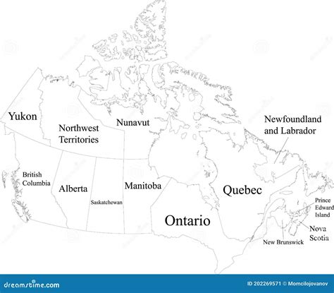 Map Of Provinces And Territories Of Canada With Largest Cities And All States Capitals Skylines