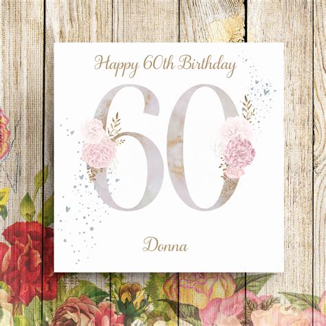 Personalised 60th Birthday Card 60th Birthday Card Daughter Etsy Uk