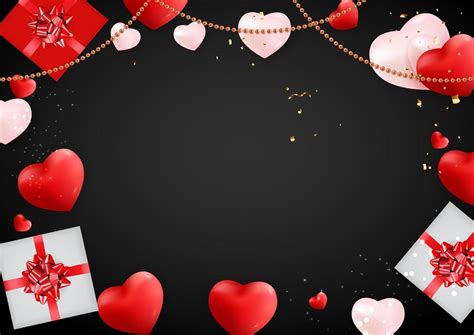 Amor Fondo Del Día De San Valentín Con Corazones 2449818 Vector En Vecteezy