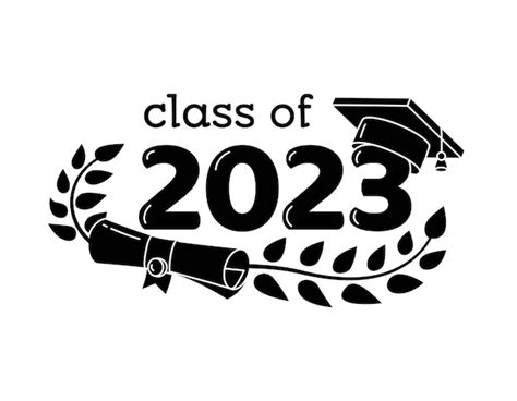Premium Vector Class Of 2023 Year Graduation Sign Awards Concept