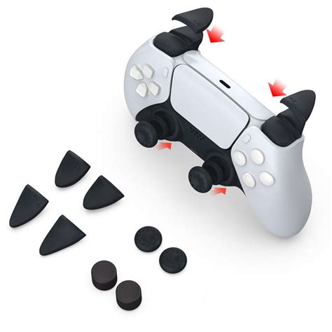 Thumb Grips Trigger Extender For Ps5 Tsv Comfortable Controller