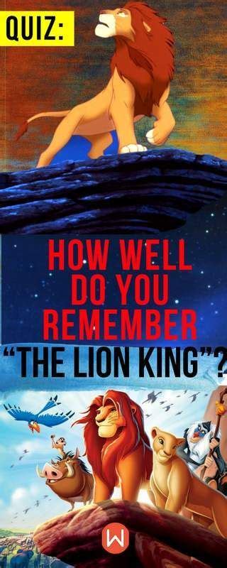 Quiz How Well Do You Remember “the Lion King” Disney Quiz Disney