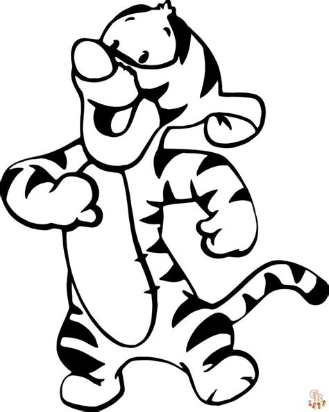 Find The Best Cute Baby Tigger Coloring Pages On Gbcoloring