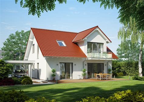 Dann fahren wir wieder nach hause. Familienhaus Magnum von Kern-Haus | Überdachte Terrasse