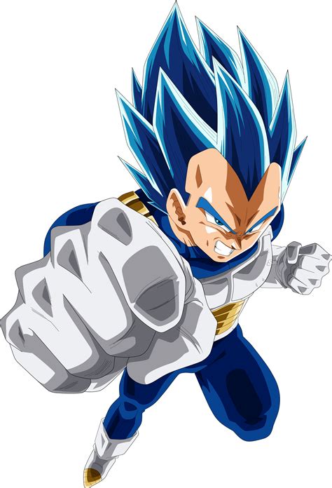 Goku's first appearance was on the last page of grand finale, the last chapter of the dr. Vegeta Super Saiyan Blue Punch Render.png - Renders - Aiktry