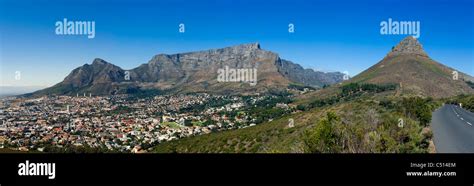 Panoramic View Of Table Mountain Lions Head Signal Hill And The City