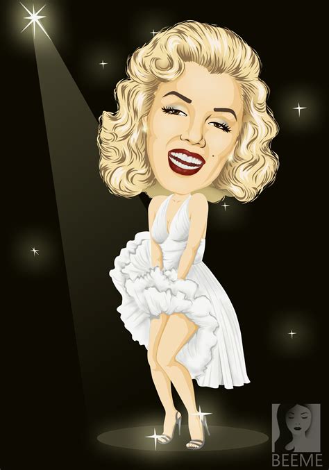 Marilyn Monroe Dope Cartoons Celebrity Caricatures Single Girl