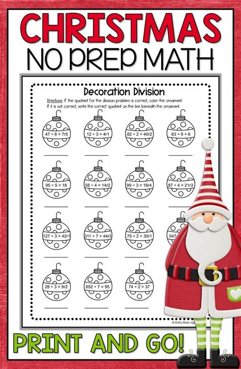 Free Christmas Math Worksheets Fifth Grade Printable Multiplication