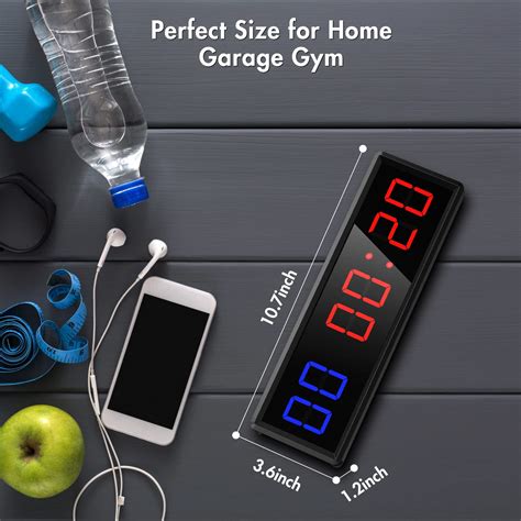 Seesii Gym Timer Interval Timer With Ultra Clear Led Crossfit Clock