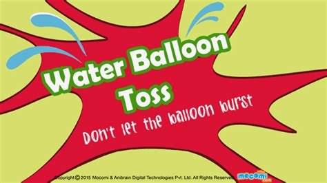 Water Balloon Toss Fun Outdoor Games For Kids Mocomi