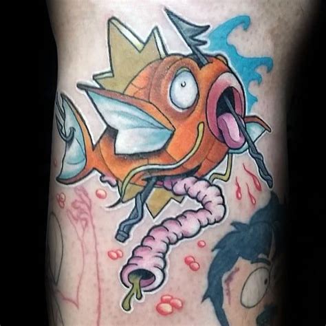 30 Magikarp Tattoo Designs For Men Pokemon Fish Ideas