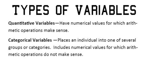 Categorical Vs Quantitative Variables Card Sort Activity Math Love
