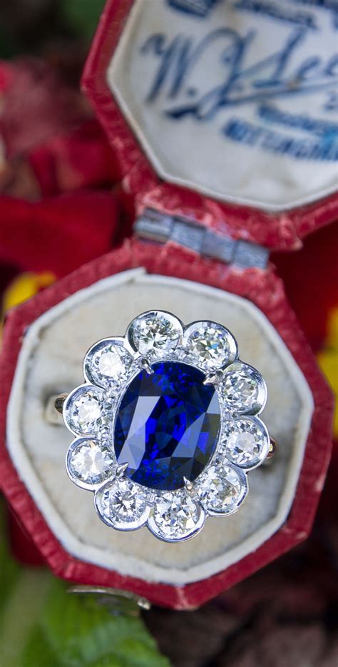 Royal Blue Sapphire And Diamond Ring Gia Cert 4 Carat Jewelry Lover