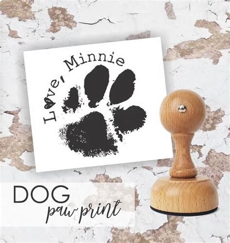 Paw Print Stamp Dog Paw Stamp Custom Puppy Paw Print Rubber Etsy