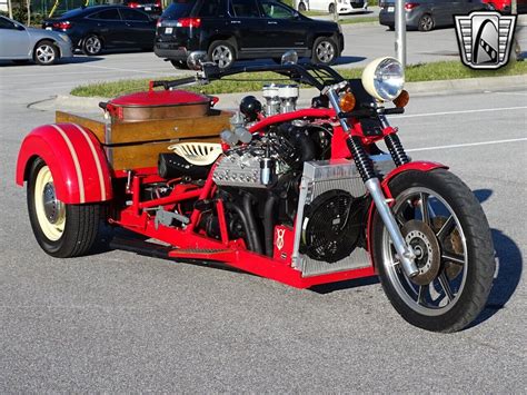 Red 1935 Harley Davidson Trike Flathead V8 3 Speed Manual Available Now