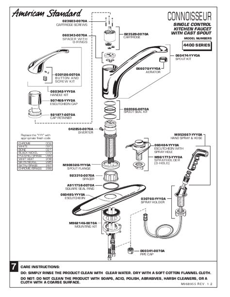 Faucet parts (174 items found). American Standard Single Control Kitchen Faucet Parts List