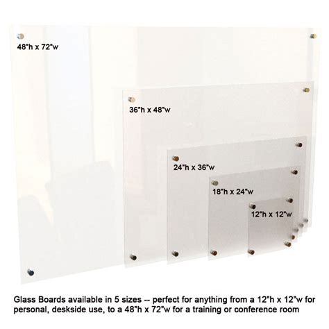 White Dry Erase Glass Boards 5 Sizes Ultimate Office
