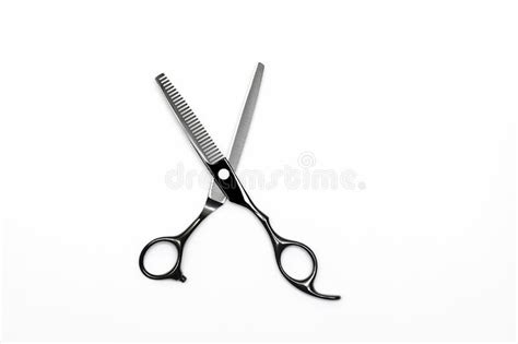 Professional Black Hairdressing Scissors Isolated On White Background