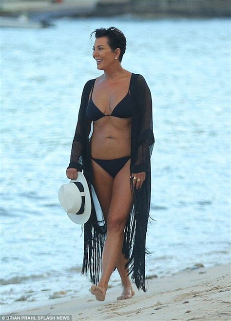 Kris Jenner Shows Off Her Incredible Bikini Body In Black Two Piece