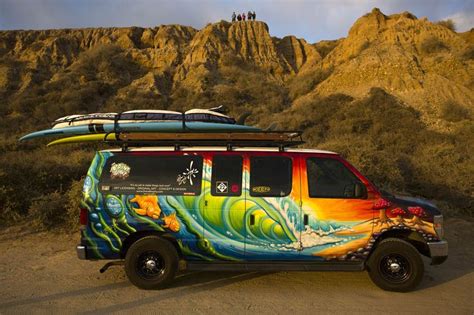 Surf Artist Drew Brophys Customized Van Surf Art Art Galleries