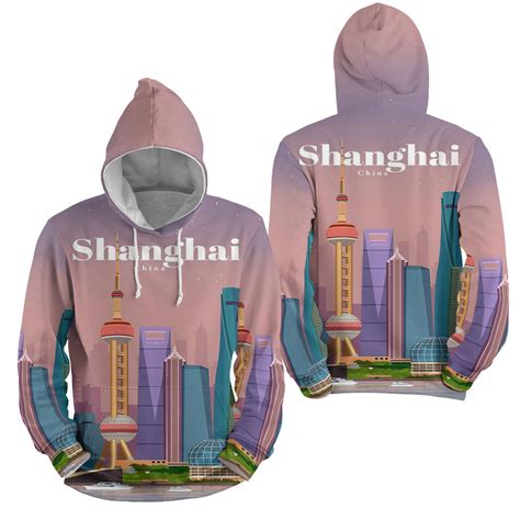 Personalized Shanghai Over 3d Printed Pullover Hoodie