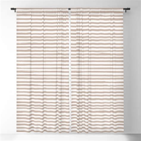 Skinny Stroke Horizontal Nude On Off White Blackout Curtain By Form