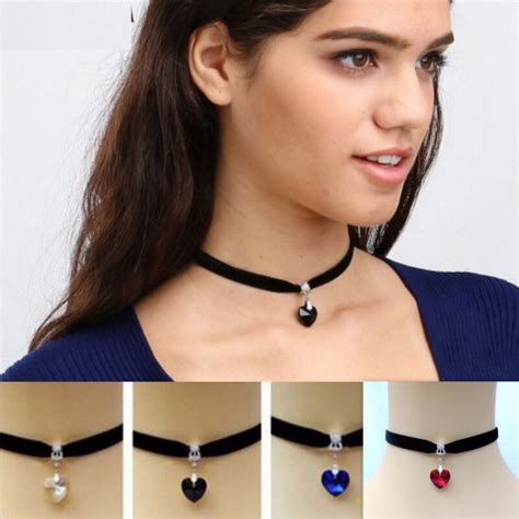 Trendy Necklace Black Choker Girls Heart Fashion Chocker Collar Ladies