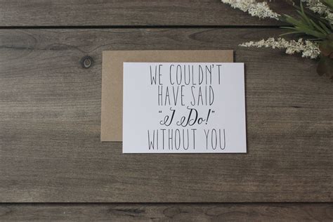 We Couldnt Have Said I Do Without You Wedding Thank You Etsy