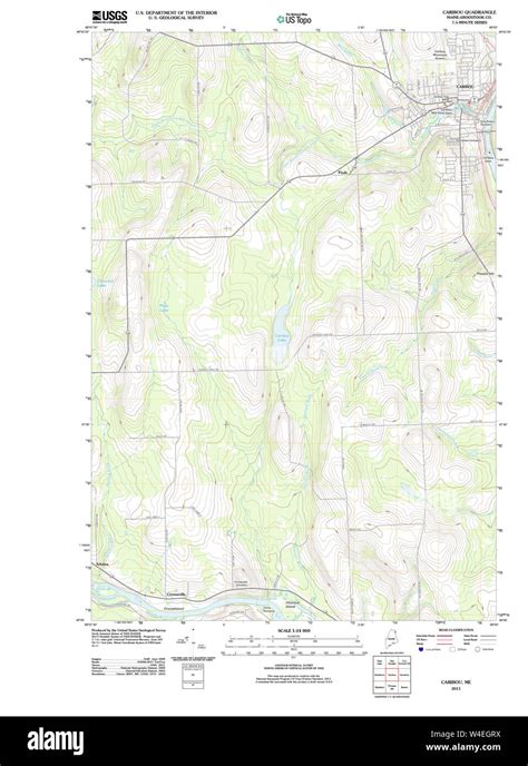 Maine Usgs Historical Map Caribou 20110907 Tm Restoration Stock Photo